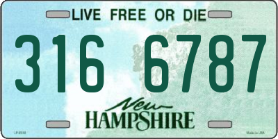NH license plate 3166787