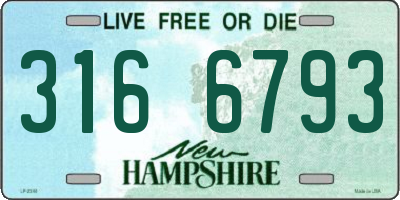 NH license plate 3166793
