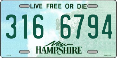 NH license plate 3166794