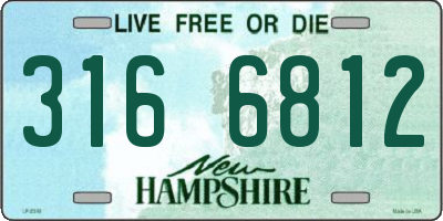NH license plate 3166812