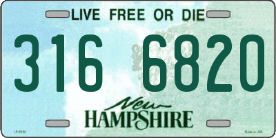 NH license plate 3166820
