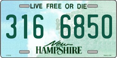 NH license plate 3166850