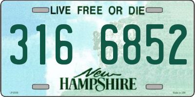 NH license plate 3166852