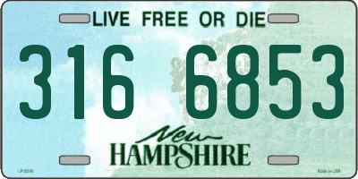 NH license plate 3166853
