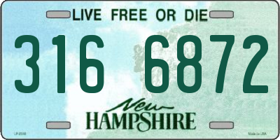 NH license plate 3166872