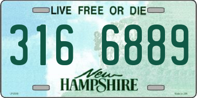 NH license plate 3166889
