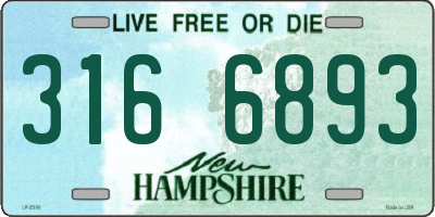 NH license plate 3166893
