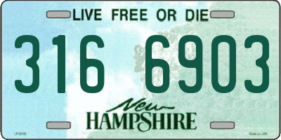 NH license plate 3166903