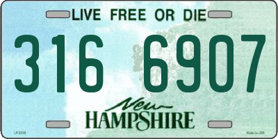 NH license plate 3166907