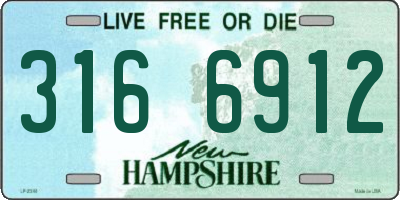 NH license plate 3166912
