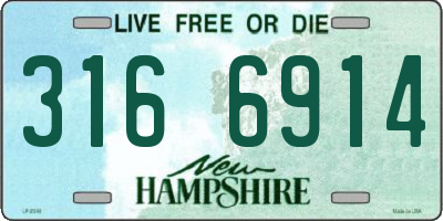 NH license plate 3166914