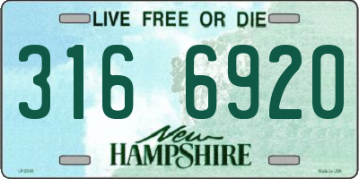 NH license plate 3166920