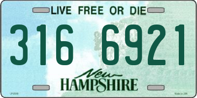 NH license plate 3166921