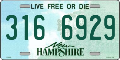 NH license plate 3166929