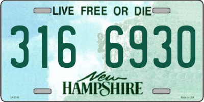 NH license plate 3166930