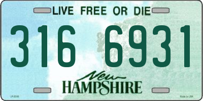NH license plate 3166931
