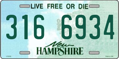 NH license plate 3166934