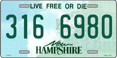 NH license plate 3166980