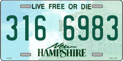 NH license plate 3166983