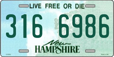 NH license plate 3166986