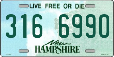 NH license plate 3166990