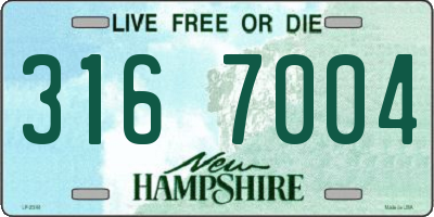 NH license plate 3167004