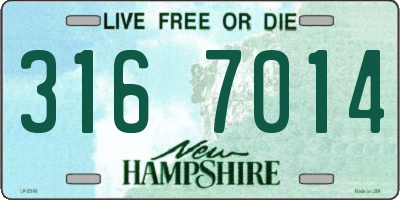 NH license plate 3167014