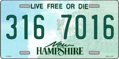 NH license plate 3167016