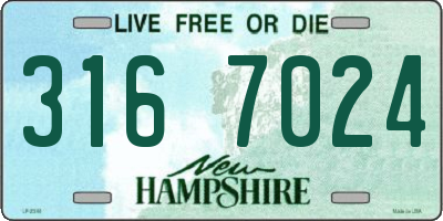 NH license plate 3167024
