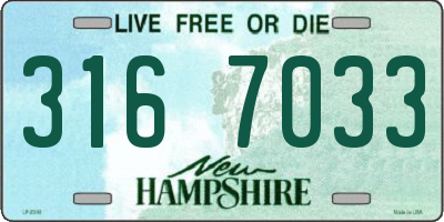NH license plate 3167033