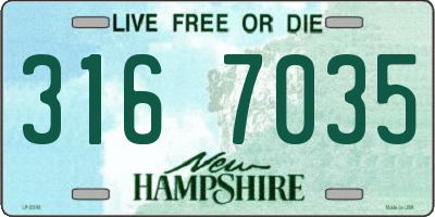 NH license plate 3167035