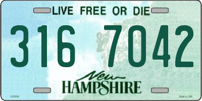 NH license plate 3167042