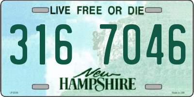NH license plate 3167046
