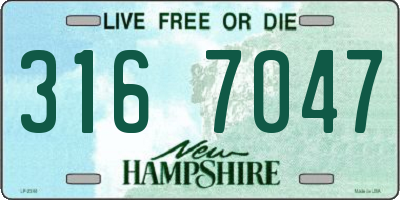 NH license plate 3167047