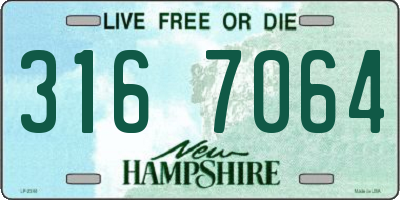 NH license plate 3167064