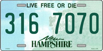 NH license plate 3167070