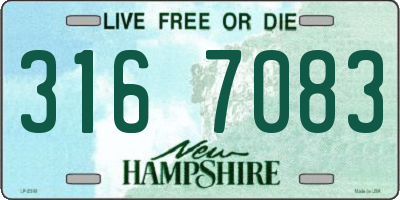 NH license plate 3167083