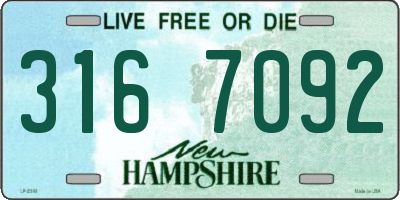 NH license plate 3167092