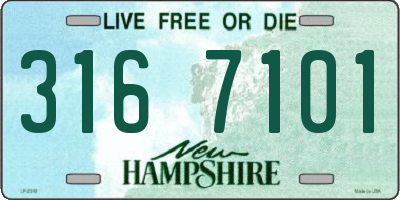 NH license plate 3167101