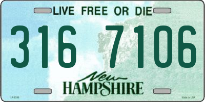 NH license plate 3167106