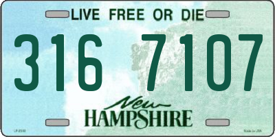 NH license plate 3167107