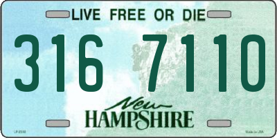 NH license plate 3167110