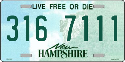NH license plate 3167111