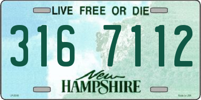 NH license plate 3167112