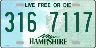 NH license plate 3167117