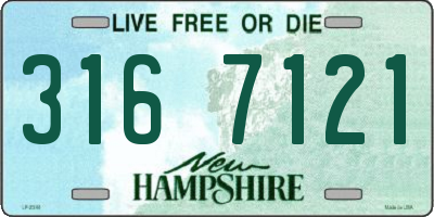 NH license plate 3167121