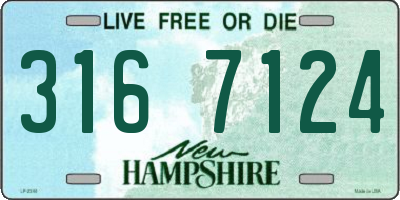 NH license plate 3167124
