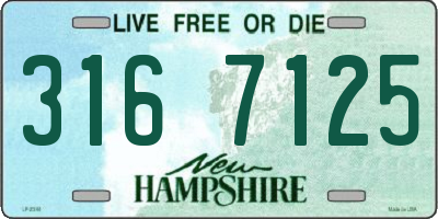NH license plate 3167125
