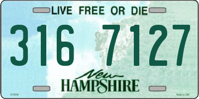 NH license plate 3167127