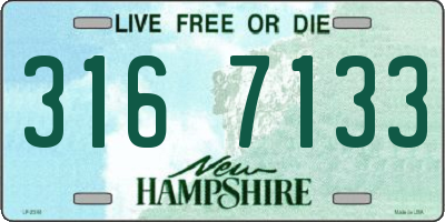NH license plate 3167133